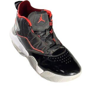 AIR JORDAN Stay Loyal Youth Black Red Basketball Shoes Patent Leather Size 7Y